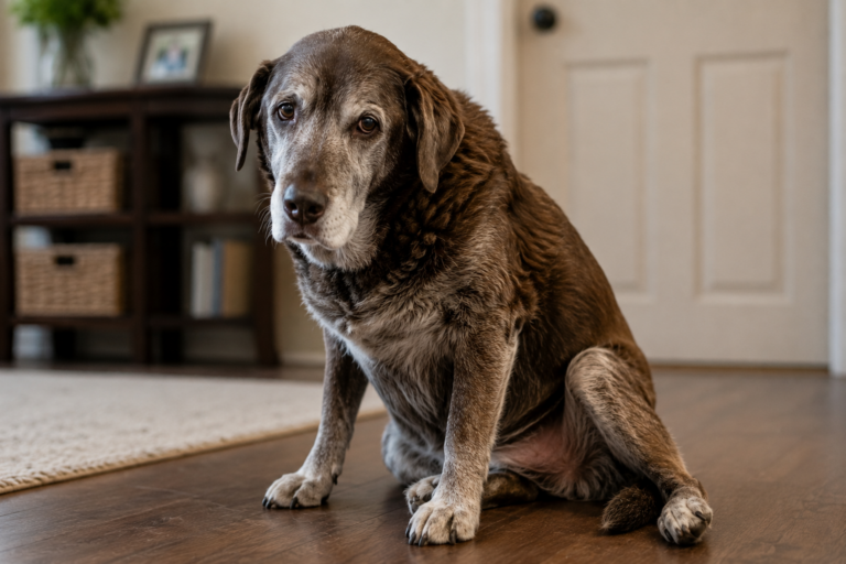 old dog sitting