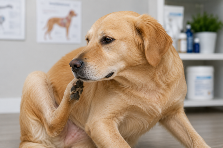 dog with skins allergies